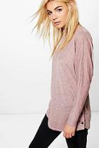 Boohoo Bethany Button Detail Jumper