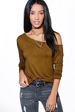 Boohoo Kayla Off The Shoulder T-shirt