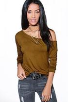 Boohoo Kayla Off The Shoulder T-shirt