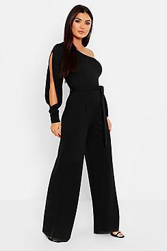 Boohoo Split Sleeve Jumpsuit
