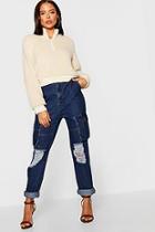 Boohoo Denim Distressed Utilty Pants
