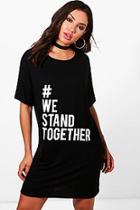 Boohoo Charity #westandtogether Oversized T-shirt Dress