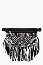 Boohoo Olivia Fringed Stud & Coin Bumbag