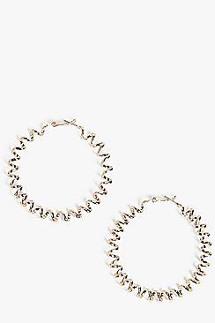 Boohoo Bethany Twisted Hoop Earrings