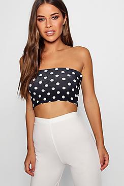 Boohoo Petite Polka Dot Bandeau