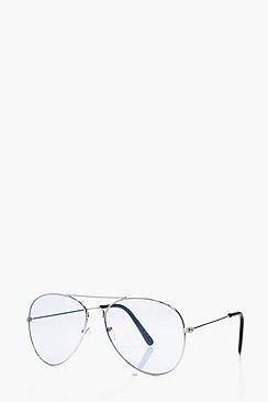 Boohoo Mint Lens Aviator Sunglasses