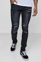 Boohoo Super Skinny Jeans With All Over Rips