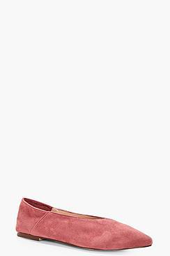 Boohoo Sally High Vamp Fold Back Ballet