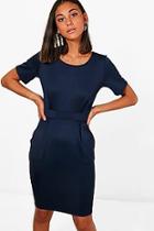 Boohoo Jasmine Tailored Pleated Dress