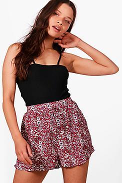 Boohoo Emma Woven Printed Shorts