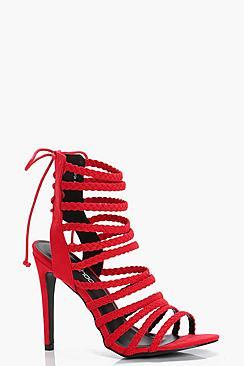 Boohoo Lacey Multi Strap Gladiator Heel