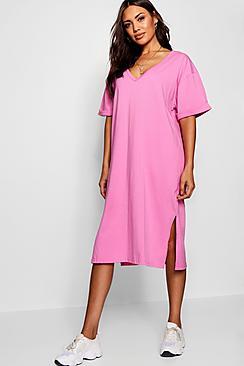 Boohoo Oversized Midi T Shirt Dress