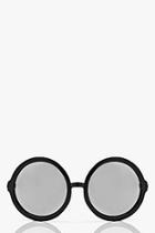 Boohoo Eisha Mirrored Lense Round Sunglasses