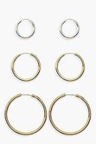 Boohoo 13mm25mm & 35m Mini Hoop Pack