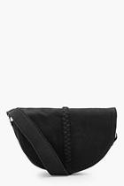 Boohoo Millie Real Suede Semi Circle Cross Body