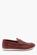 Boohoo Leather Woven Loafer