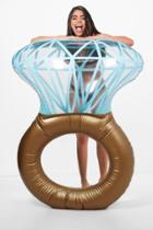 Boohoo Bling Ring Pool Float Gold