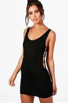 Boohoo Petite Alana O-ring Cut Out Mini Dress