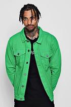 Boohoo Green Denim Western Jacket