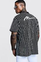 Boohoo Oversized Man Ribbed Stripe T-shirt