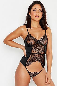 Boohoo Cut Out Eyelash Lace Body
