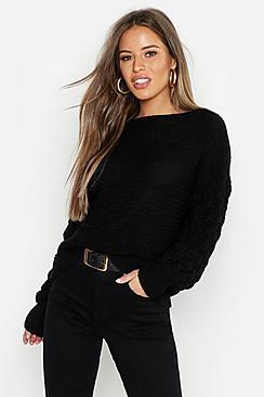 Boohoo Petite Oversized Sleeve Jumper