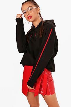 Boohoo Scarlett Stripe Detailed Hoody