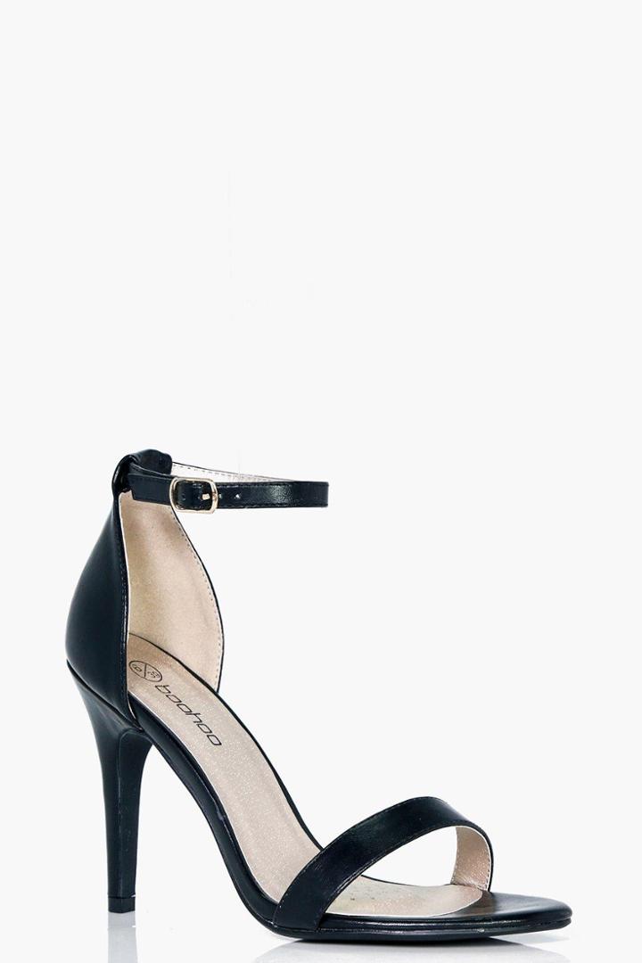 Boohoo Jessica Cushioned Mid Heel 2 Parts Black