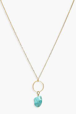 Boohoo Turquoise Stone Simple Choker
