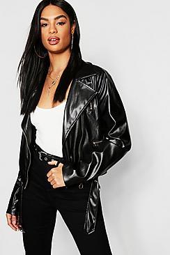 Boohoo Tall Faux Leather Jacket