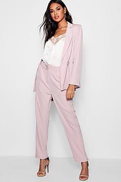 Boohoo Izzie Stripe Tailored Suit Trouser