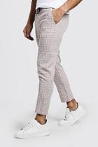 Boohoo Summer Windowpane Check Smart Jogger Trouser