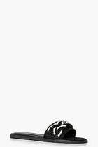 Boohoo Felicity Plaited Pearl Trim Slider Flat