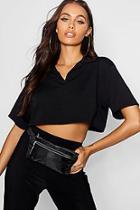 Boohoo Poppy Cropped Rugby T-shirt