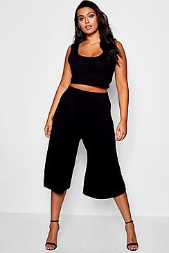 Boohoo Plus Hetty Basic Culotte