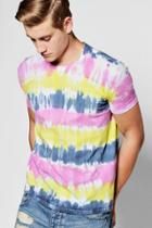 Boohoo Multi Line Tie Dye T Shirt Multi