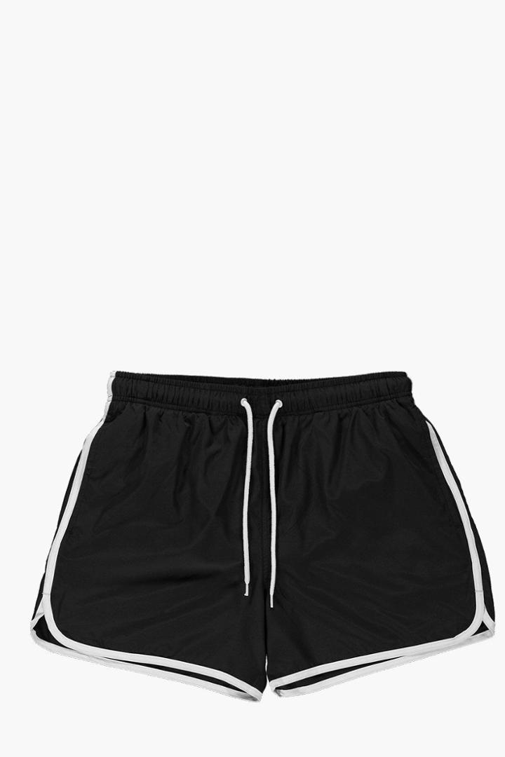 Boohoo Runner Swim Shorts Black