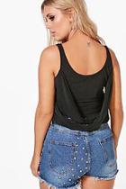 Boohoo Plus Verity Wrap Back Top