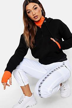Boohoo Fabric Mix Hoody