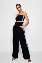 Boohoo Lara Tape Side Bandeau And Trouser Co-ord