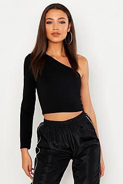 Boohoo Tall One Shoulder Crop Top