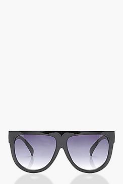 Boohoo Ivy Flat Top Oversized Sunglasses