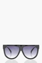 Boohoo Ivy Flat Top Oversized Sunglasses