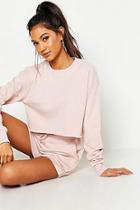 Boohoo Soft Cropped Loop Back Sweat