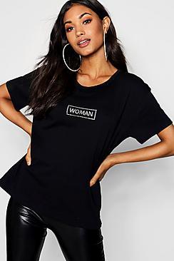 Boohoo Nellie Diamonte Woman Slogan T-shirt