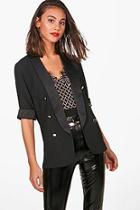 Boohoo Becky Button Detail Tux Blazer