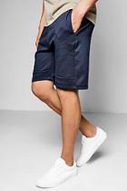 Boohoo Jersey Shorts With Sports Zip
