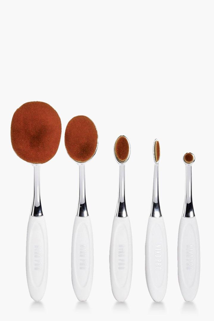 Boohoo Ova 5 Piece Brush Set Black