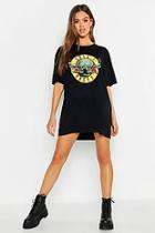 Boohoo Classic Guns N Roses License Oversized T-shirt Dress