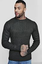 Boohoo Fine Knit Cable Jumper
